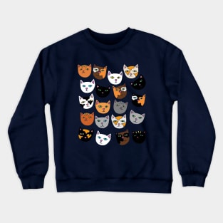 Crazy Cat Lady Pattern cats Crewneck Sweatshirt